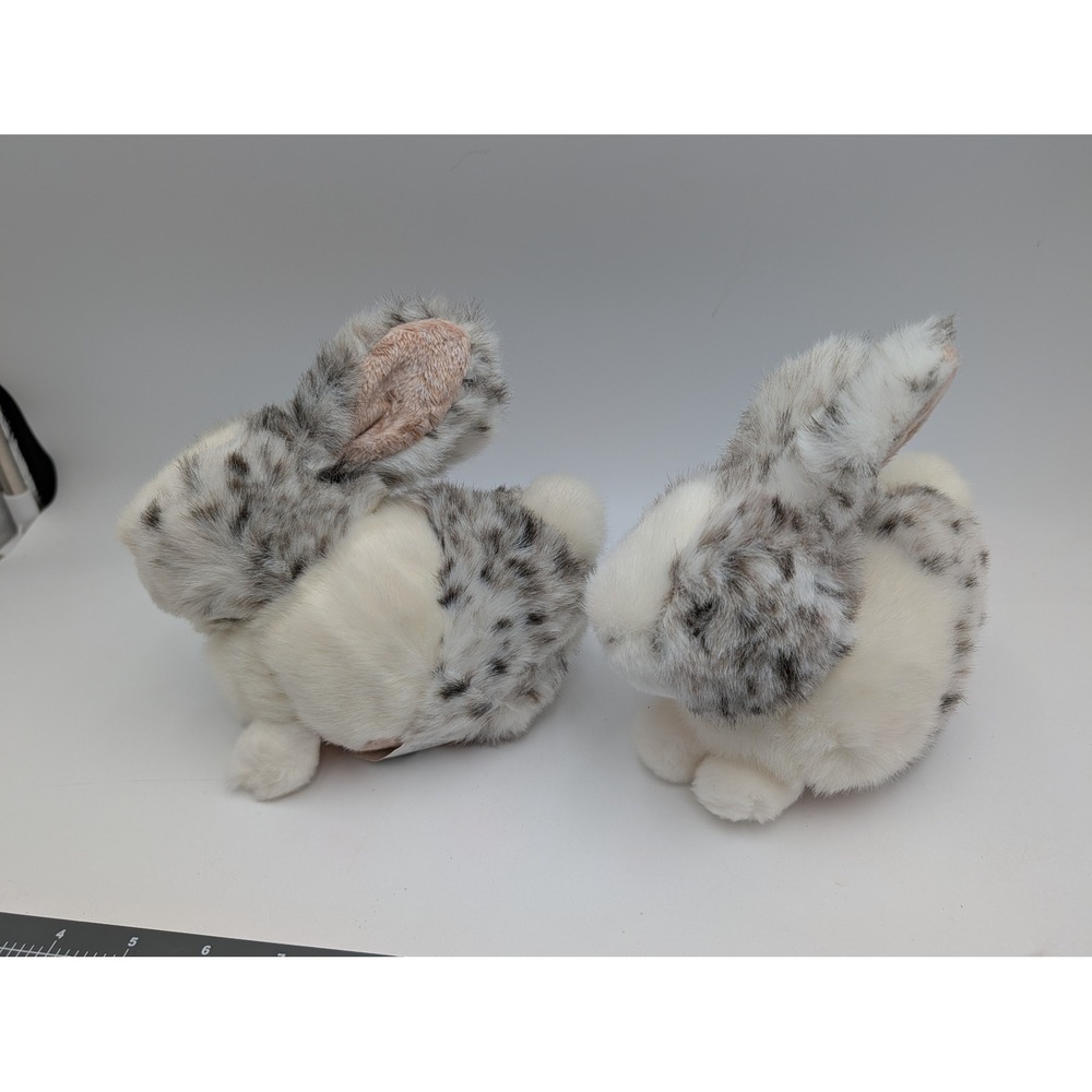 Walmart White Speckled Rabbit Plush Bunny Hare 7 Inch Lot Stuffed Animal Toy